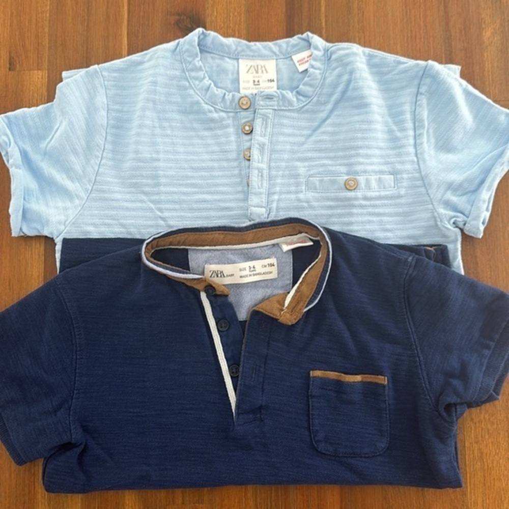 Zara boy polo shirts size 3-4 years